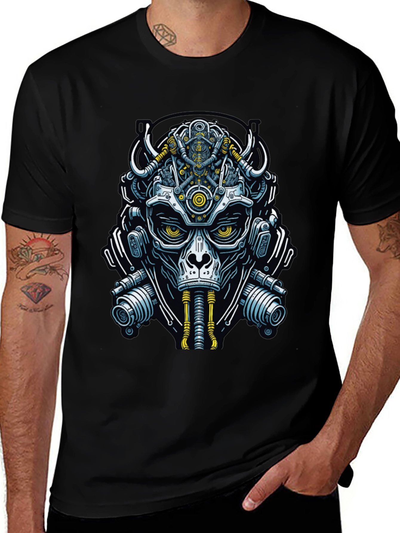 Steampunk Skull T-Shirt - Cyberpunk Graphic Tee