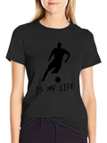 Soccer Is My Life Black Graphic Tee