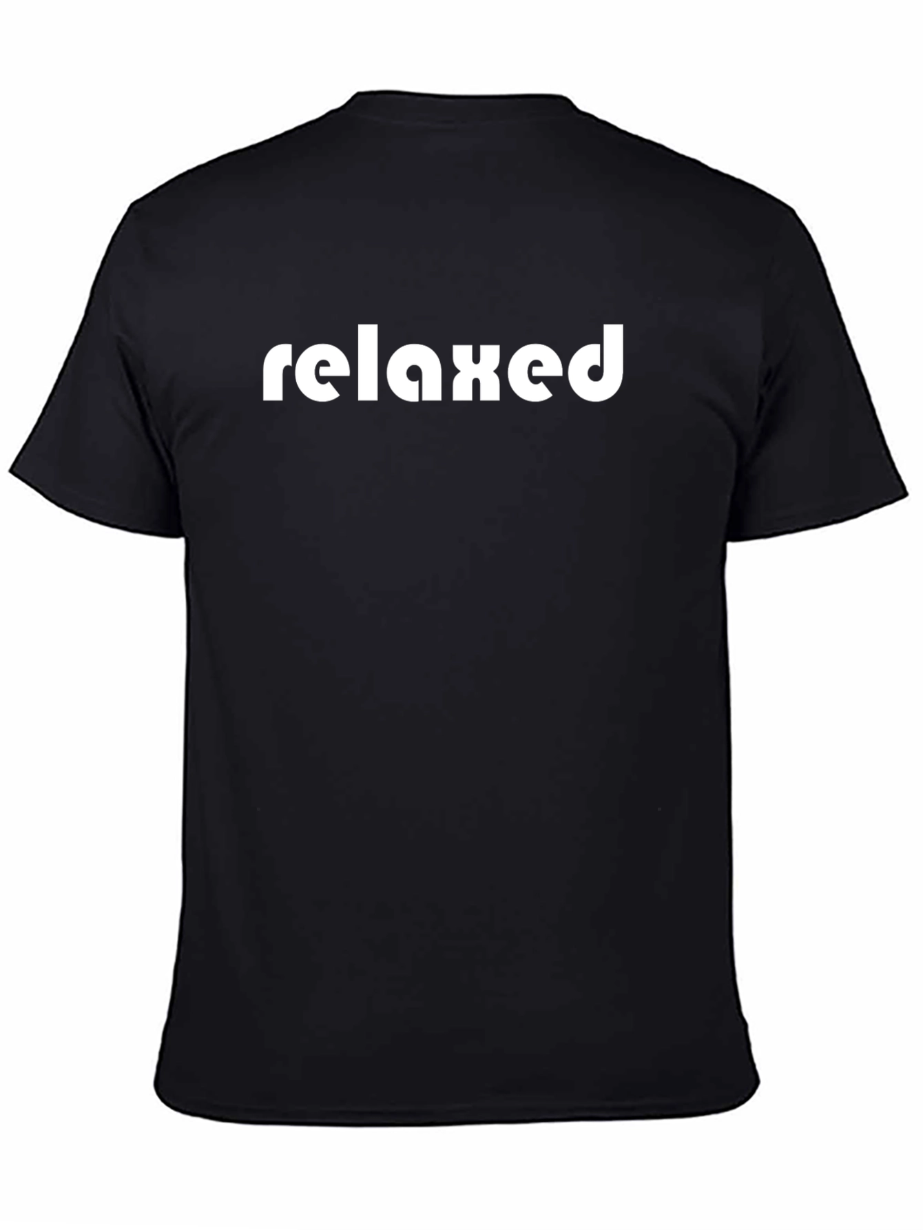 Relaxed Graphic Tee - Black Cotton T-Shirt