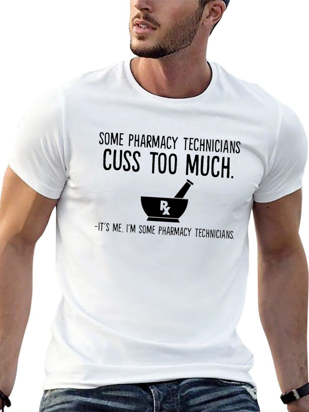 Pharmacy Technician T-Shirt - Cuss Too Much