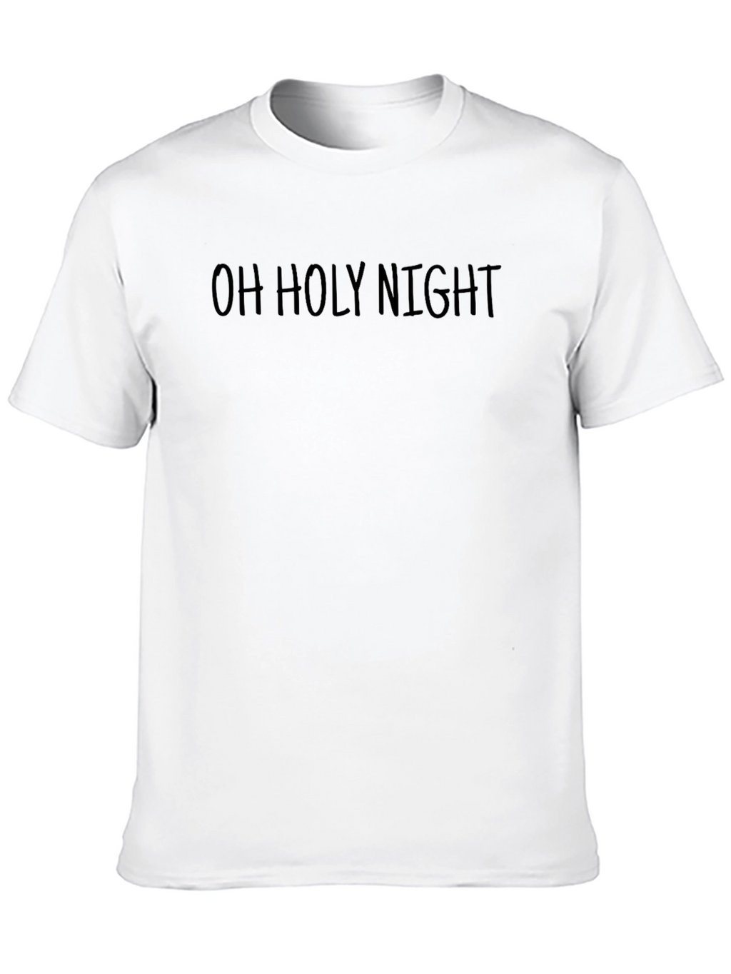 Oh Holy Night Graphic Tee - Black Holiday T-Shirt