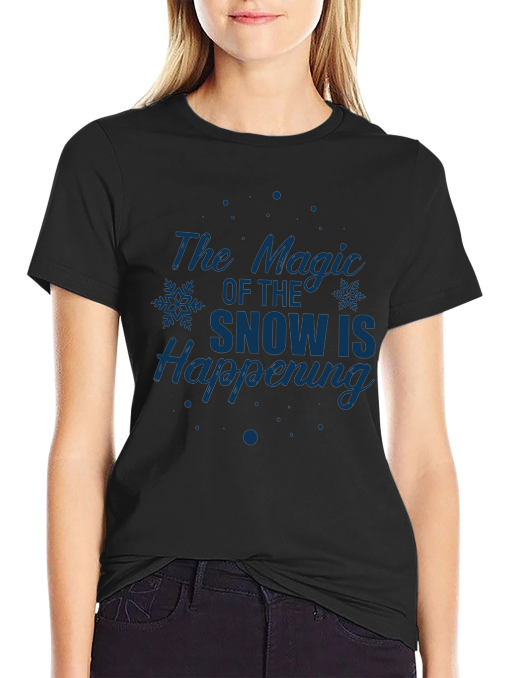 Magic of Snow Graphic Tee - Holiday Season Apparel