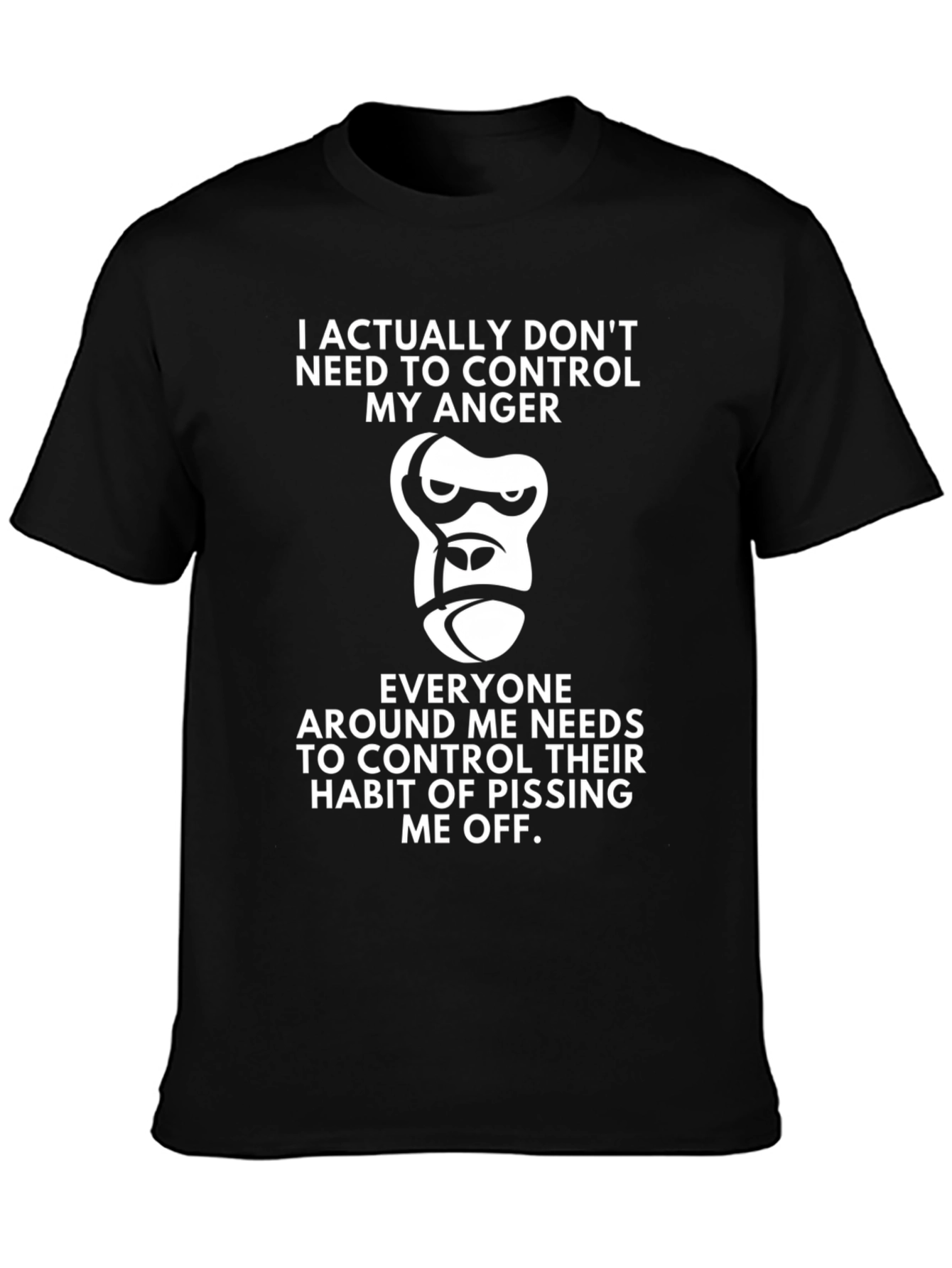 Funny Gorilla Graphic T-Shirt - Anger Management