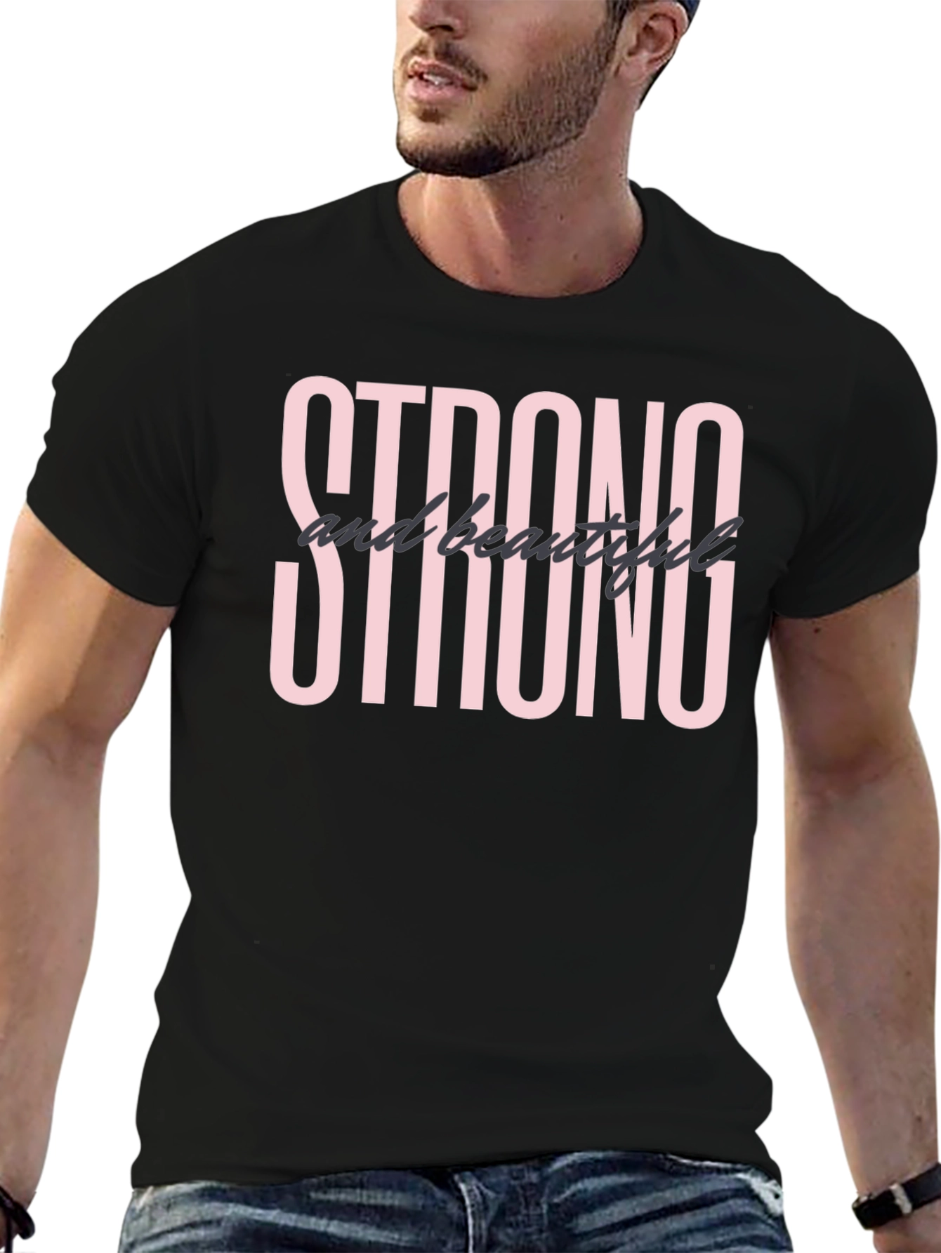 Strong & Beautiful Graphic Tee - Black