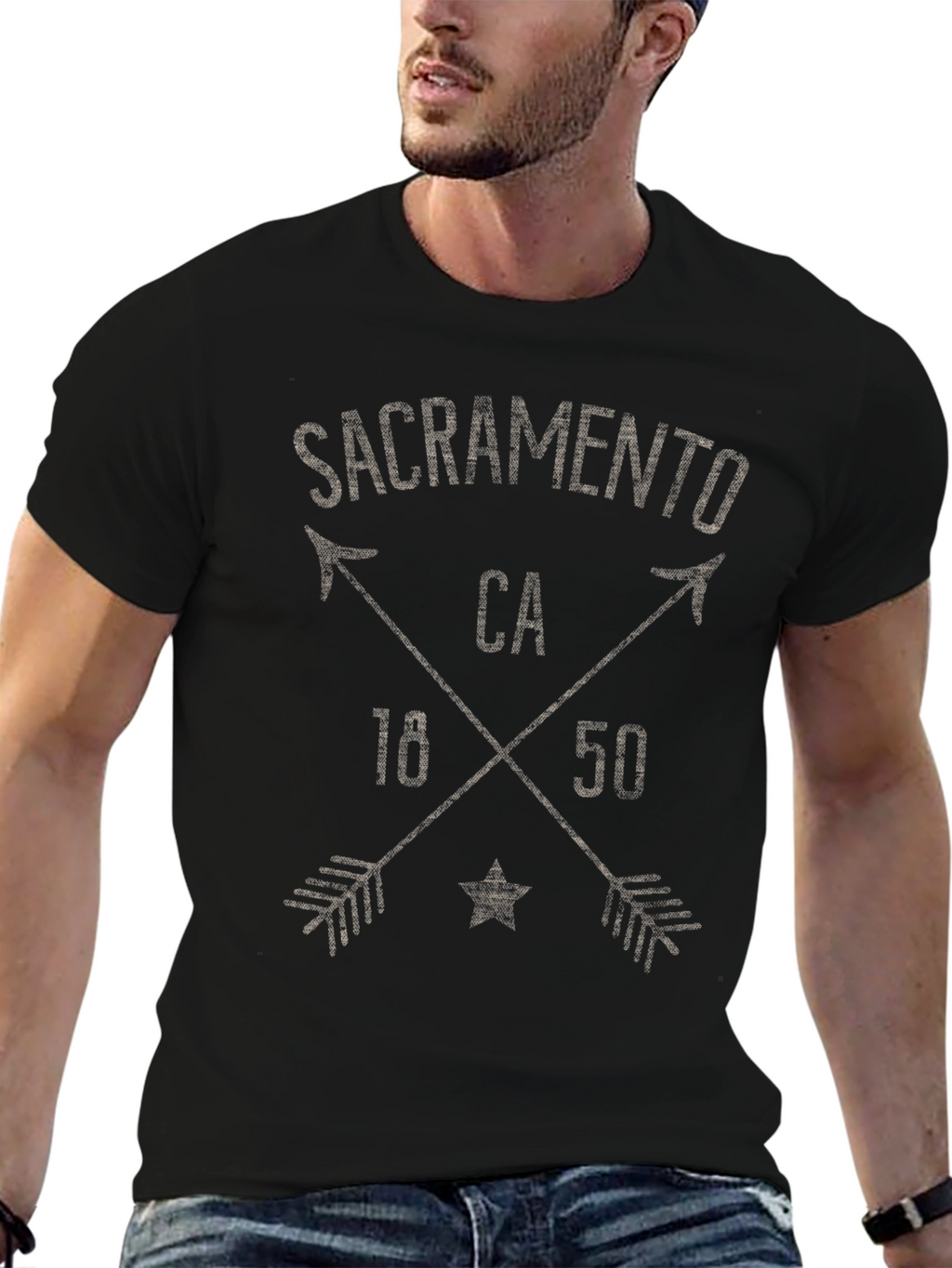 Sacramento CA T-Shirt - Crossed Arrows Design