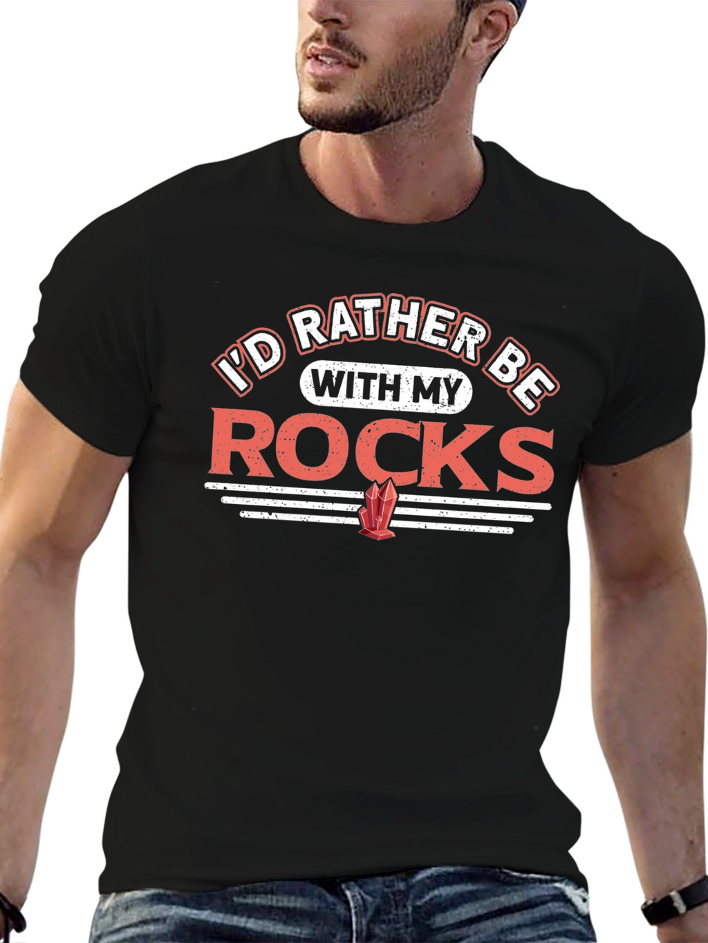 Rocks T-Shirt - Id Rather Be With My Rocks