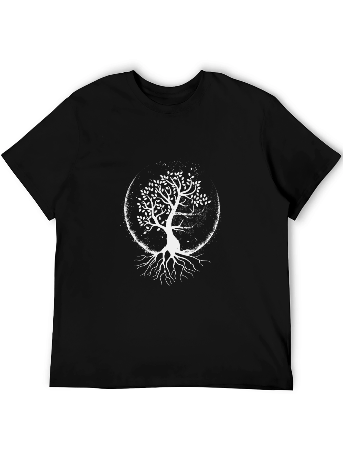Tree of Life Graphic Tee - Black Cotton Shirt