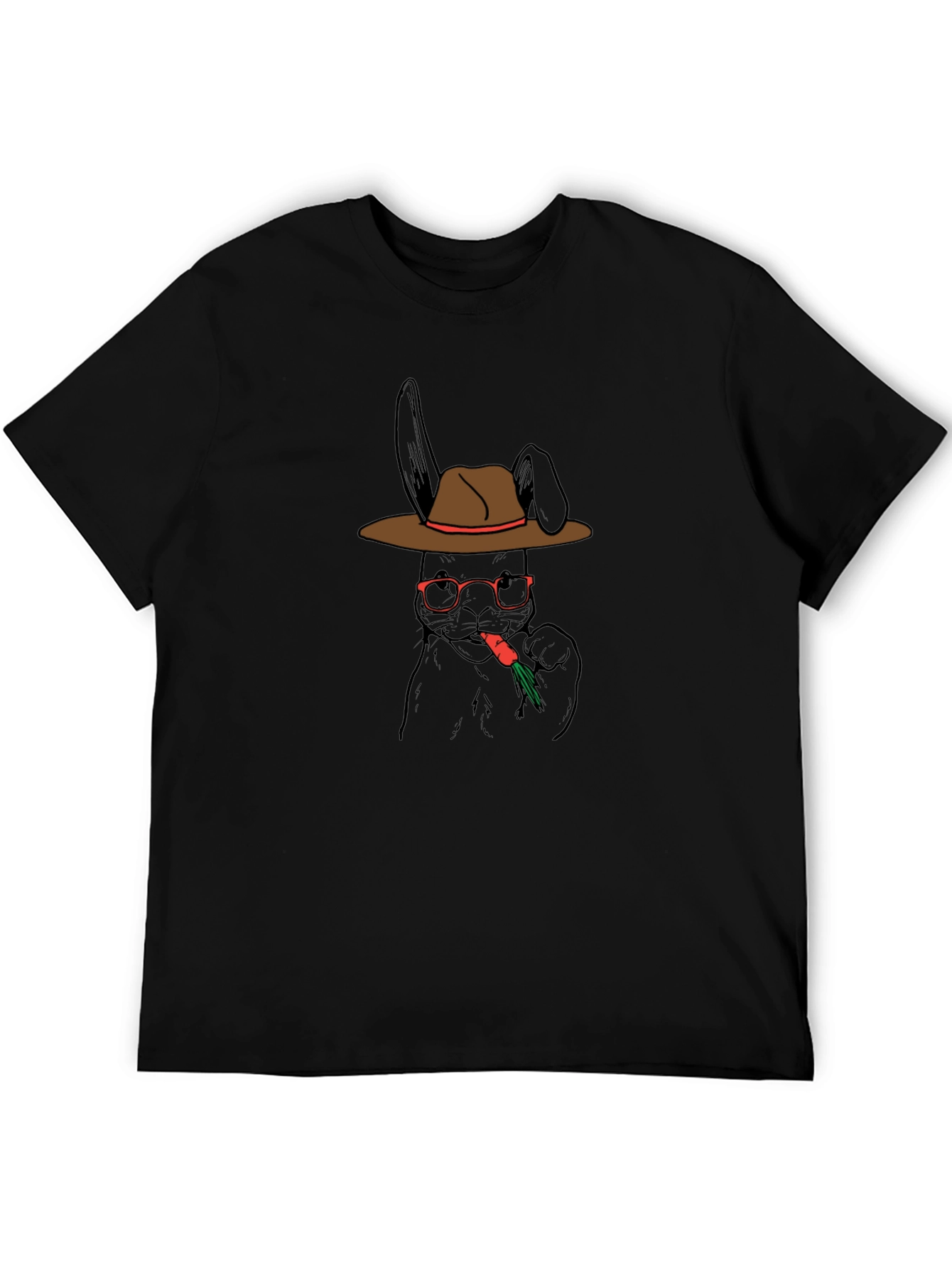 Cool Rabbit in Hat Graphic Tee