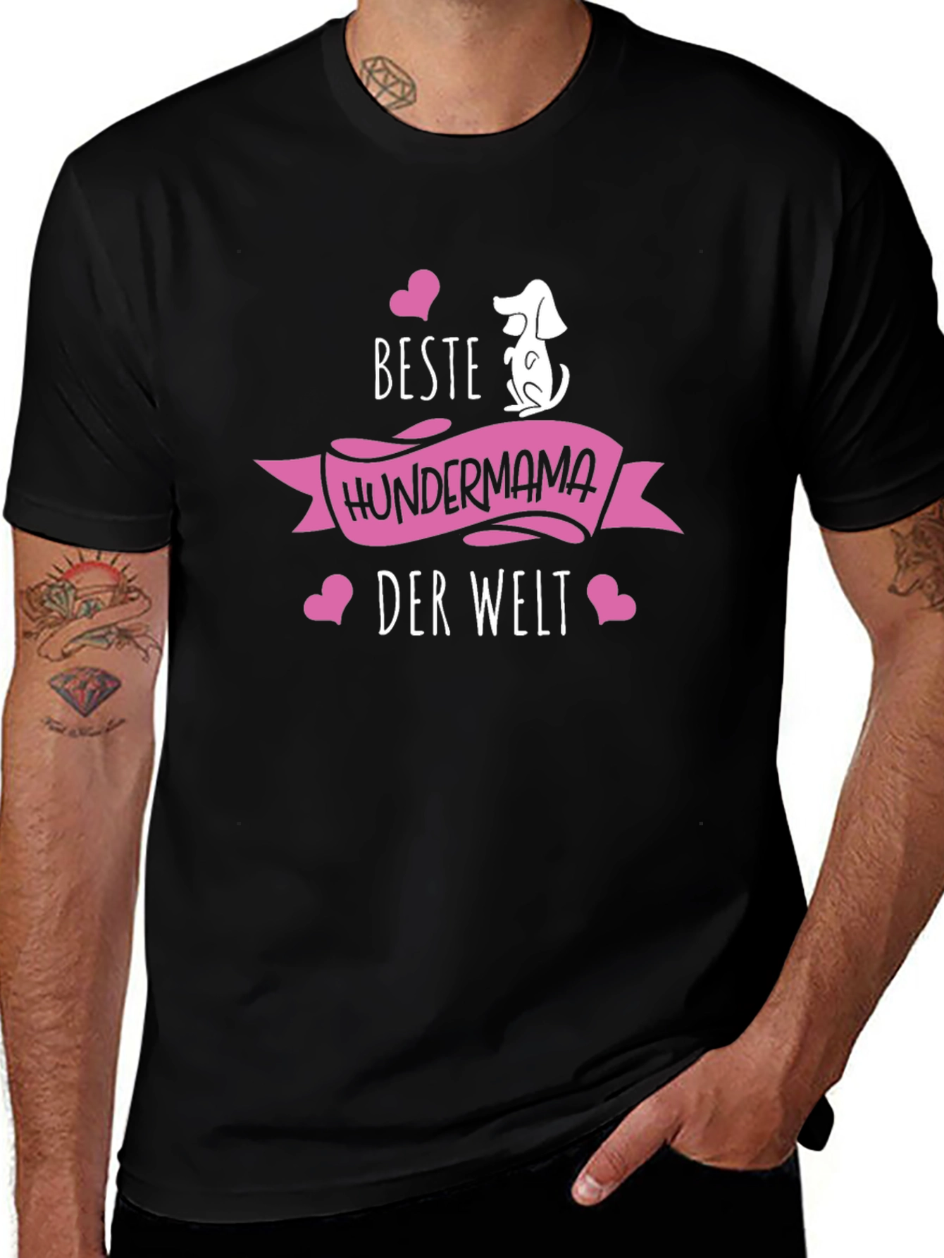 Beste Hundermama Black T-Shirt