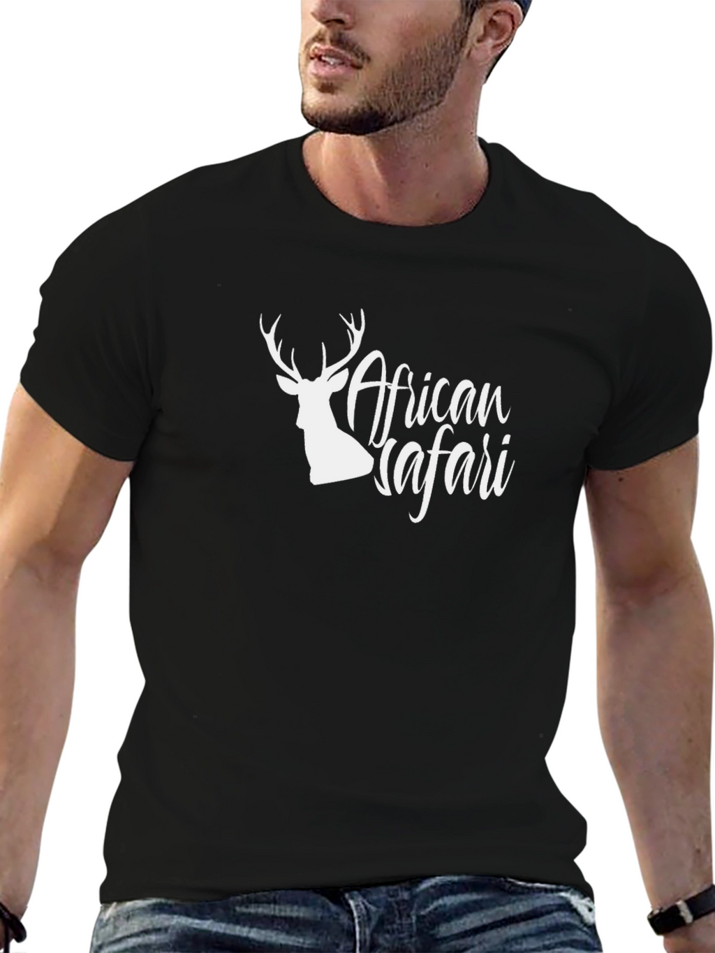 African Safari Deer Graphic T-Shirt