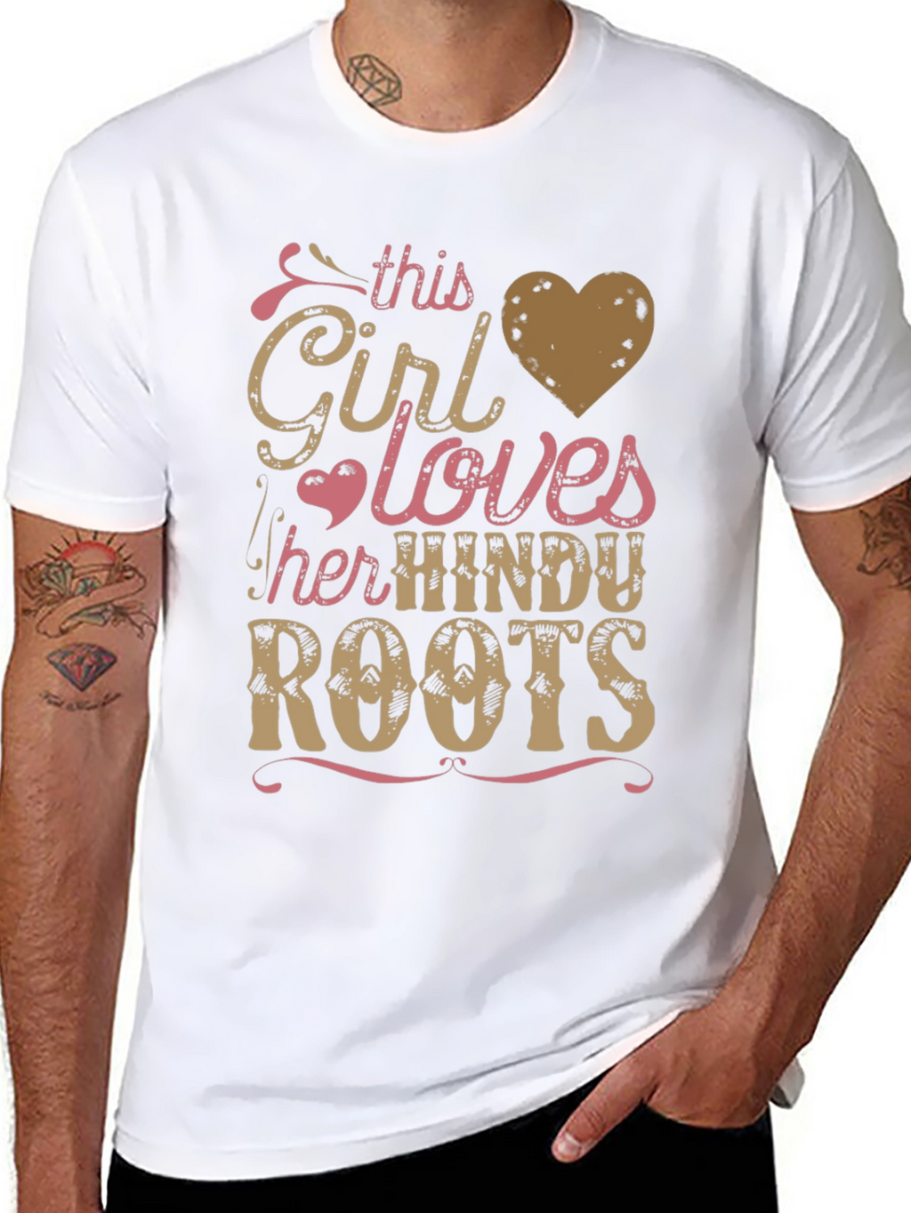 Girl Loves Hindu Roots Black Graphic Tee