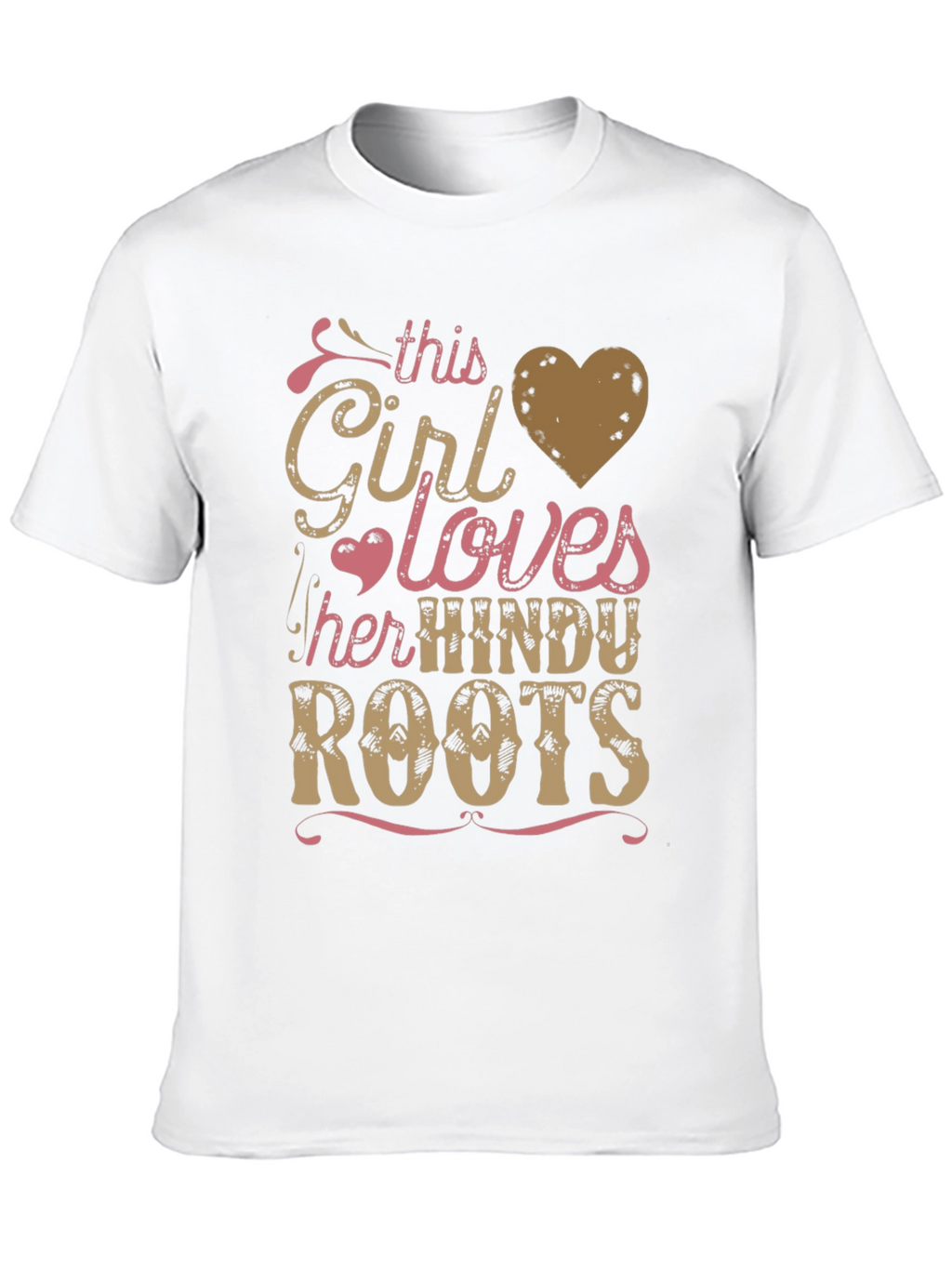 Girl Loves Hindu Roots Black Graphic Tee