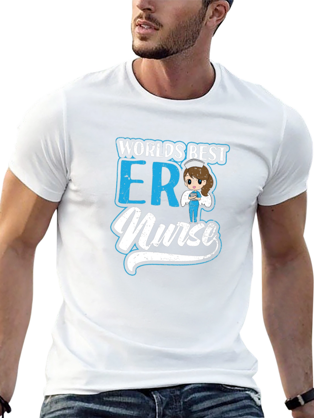 Worlds Best ER Nurse Graphic T-Shirt