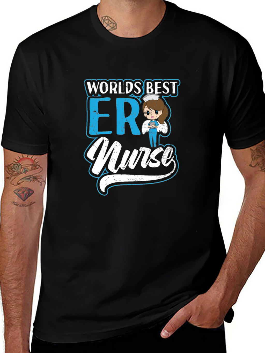 Worlds Best ER Nurse Graphic T-Shirt