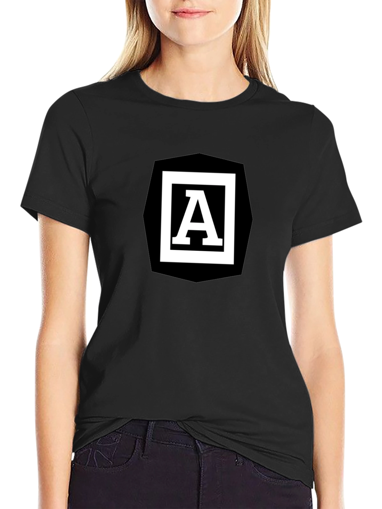 Angular A Logo Black T-Shirt