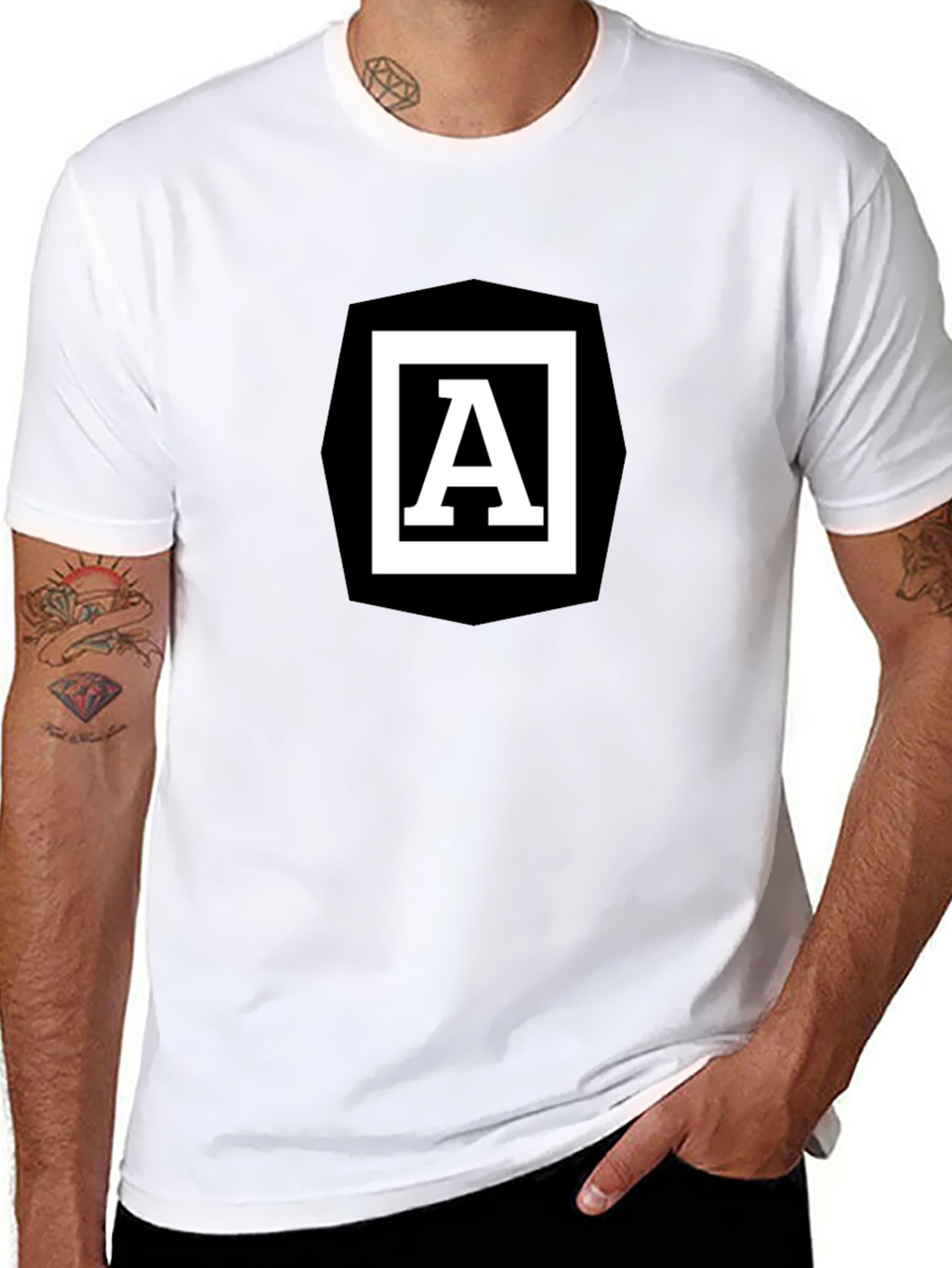 Angular A Logo Black T-Shirt