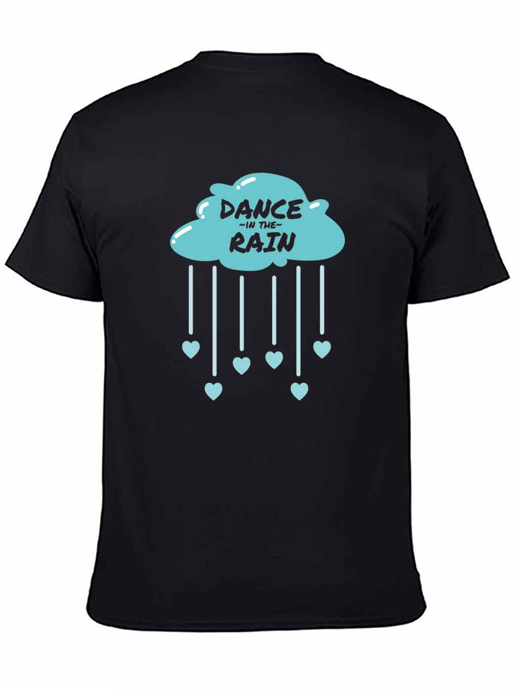 Dance in the Rain Cloud Heart Tee - Black