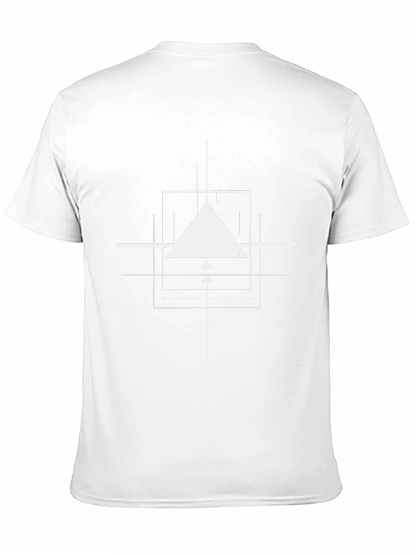 Geometric Design Black Cotton T-Shirt