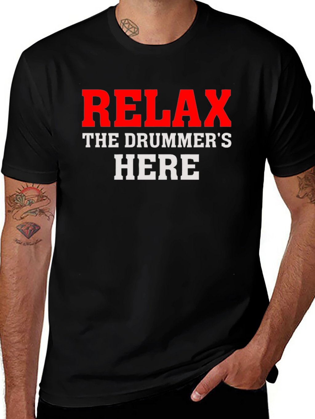 Relax The Drummers Here Graphic T-Shirt