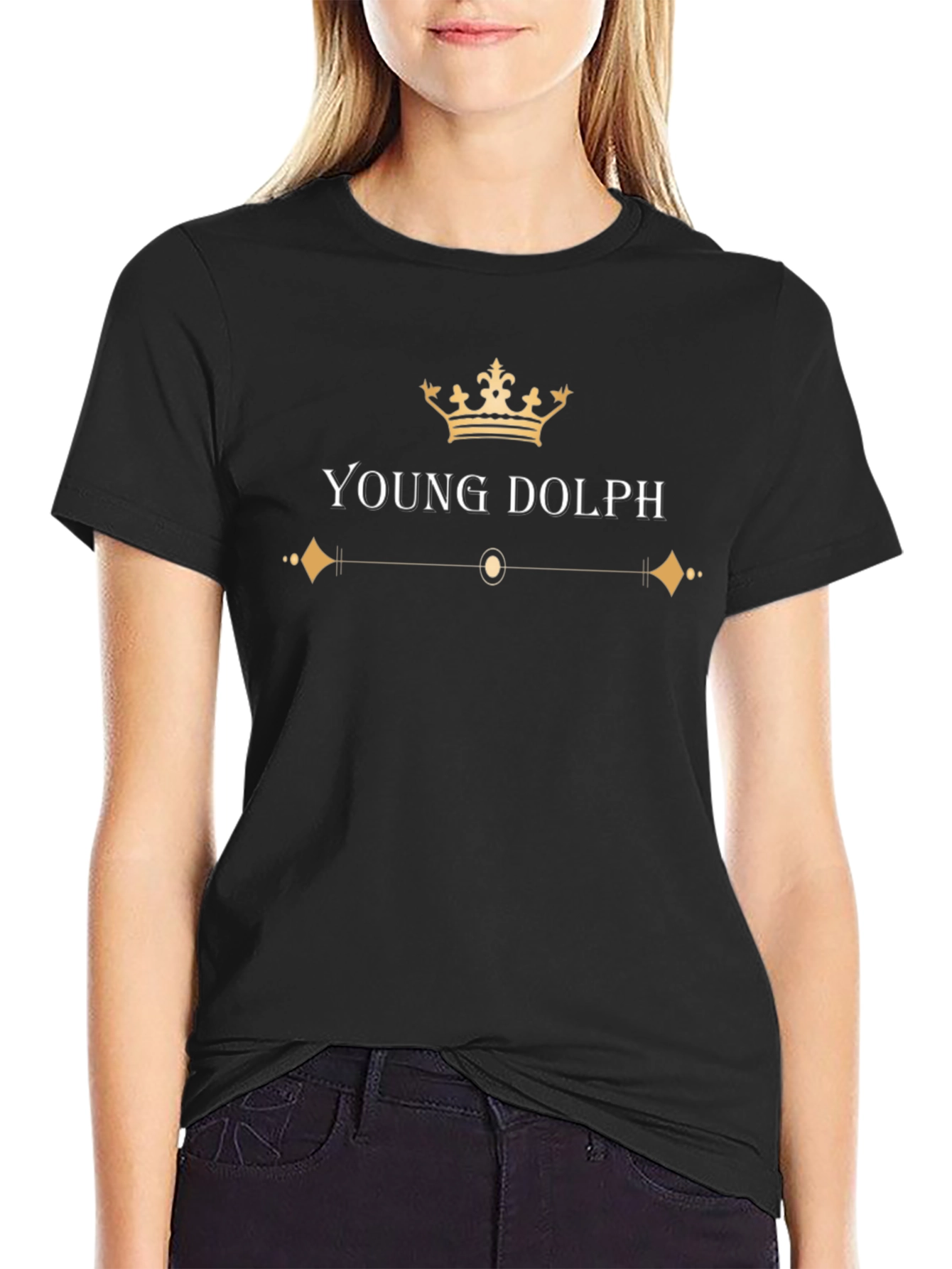 Young Dolph Crown Graphic Black T-Shirt