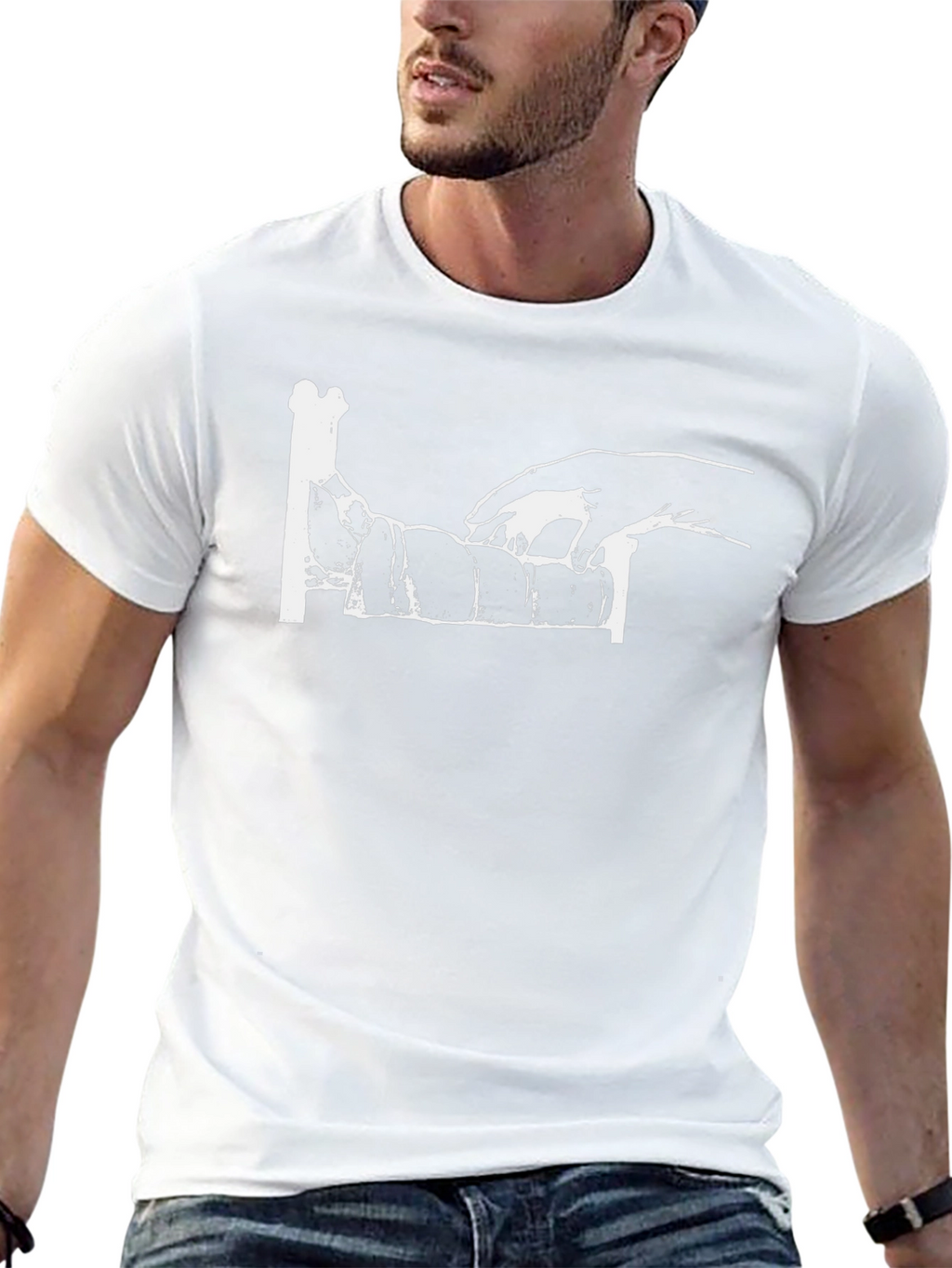 Unique Artistic Black T-Shirt for Men