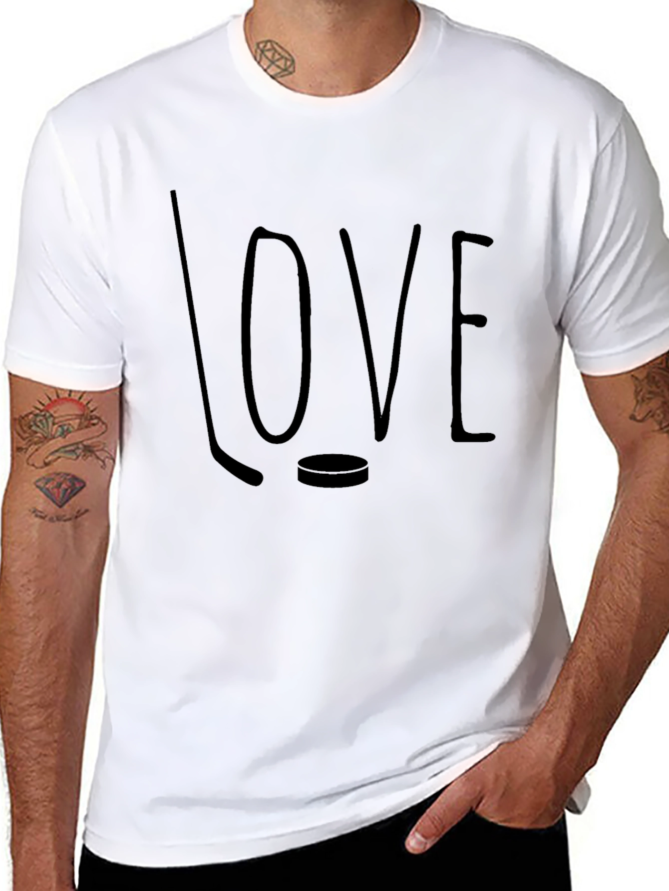 Love Hockey Graphic Tee - Sporty Casual T-Shirt