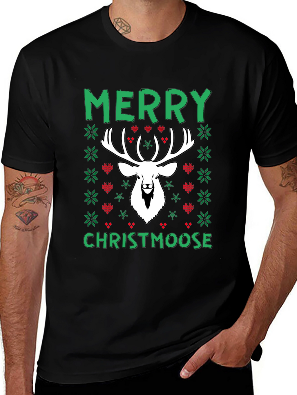 Merry Christmoose T-Shirt Holiday Graphic Tee
