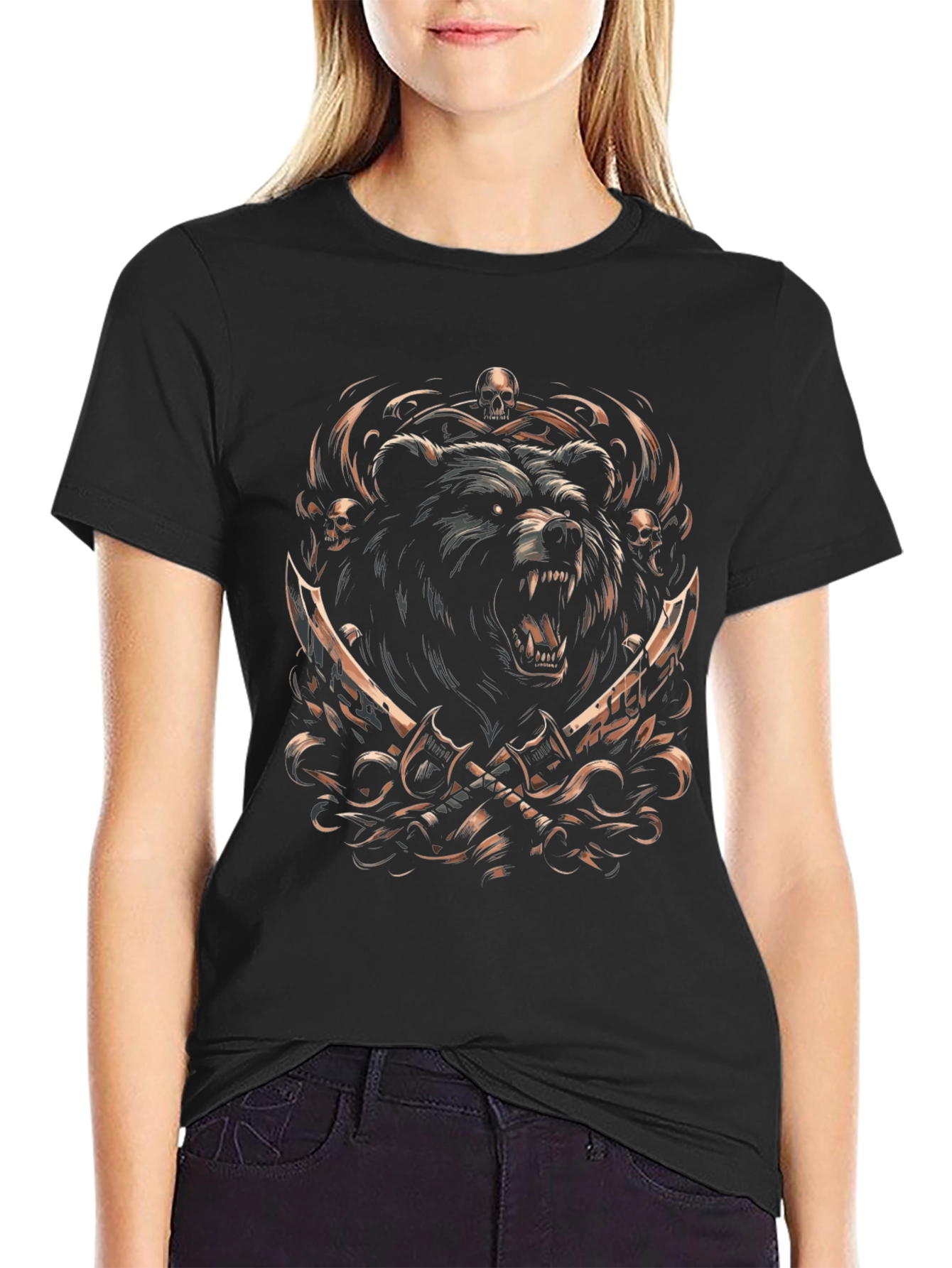 Bear Warrior Black T-Shirt