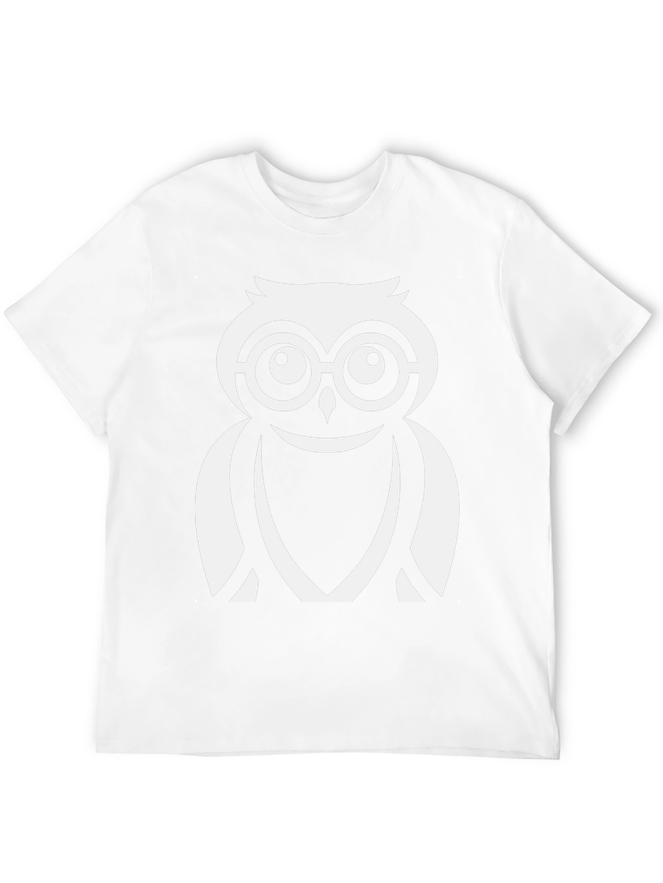 Cool Owl Graphic Tee - Black Cotton Blend