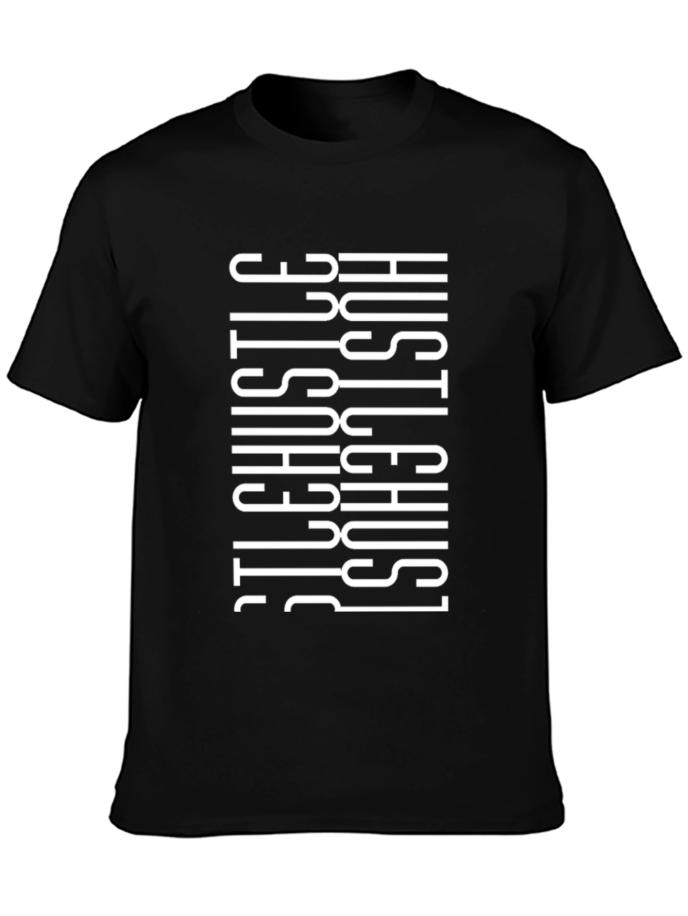 Hustle Graphic Print T-Shirt - Black