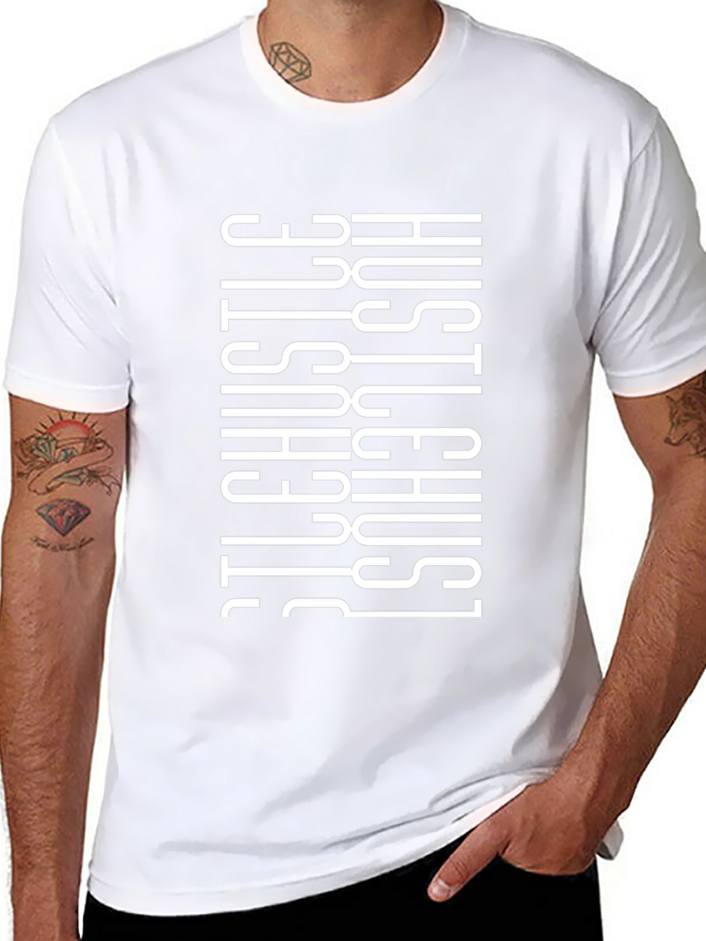Hustle Graphic Print T-Shirt - Black