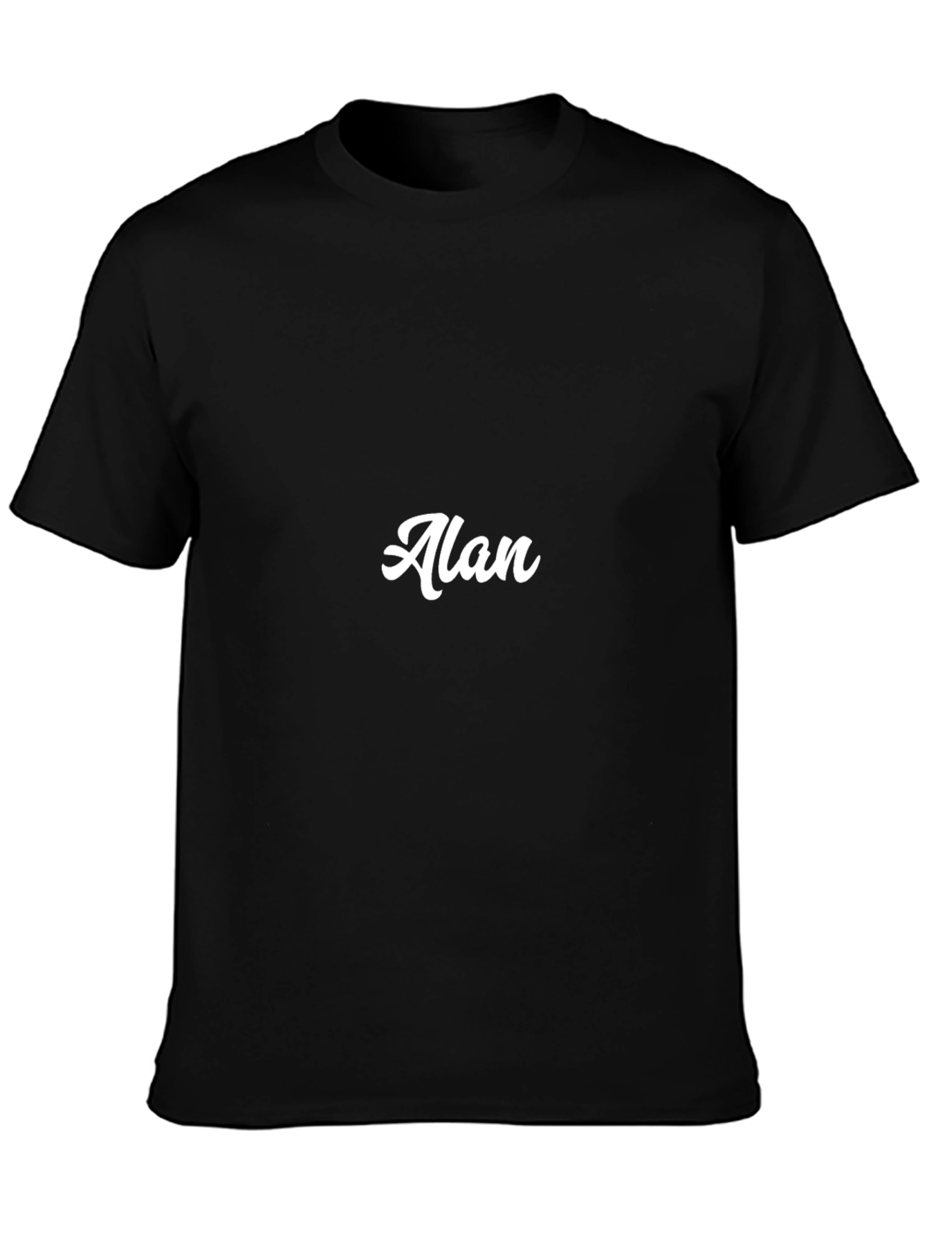 Alan Custom Name Black T-Shirt