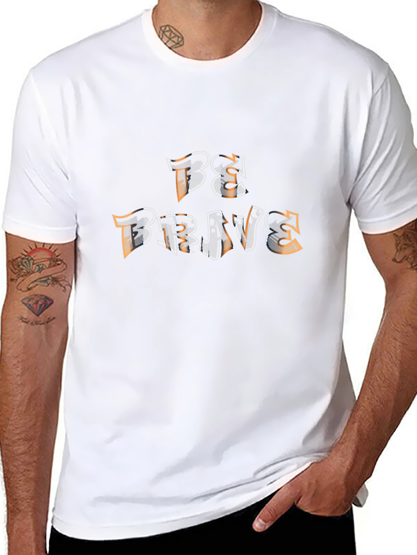 Be Brave Graphic Tee - Motivational Shirt