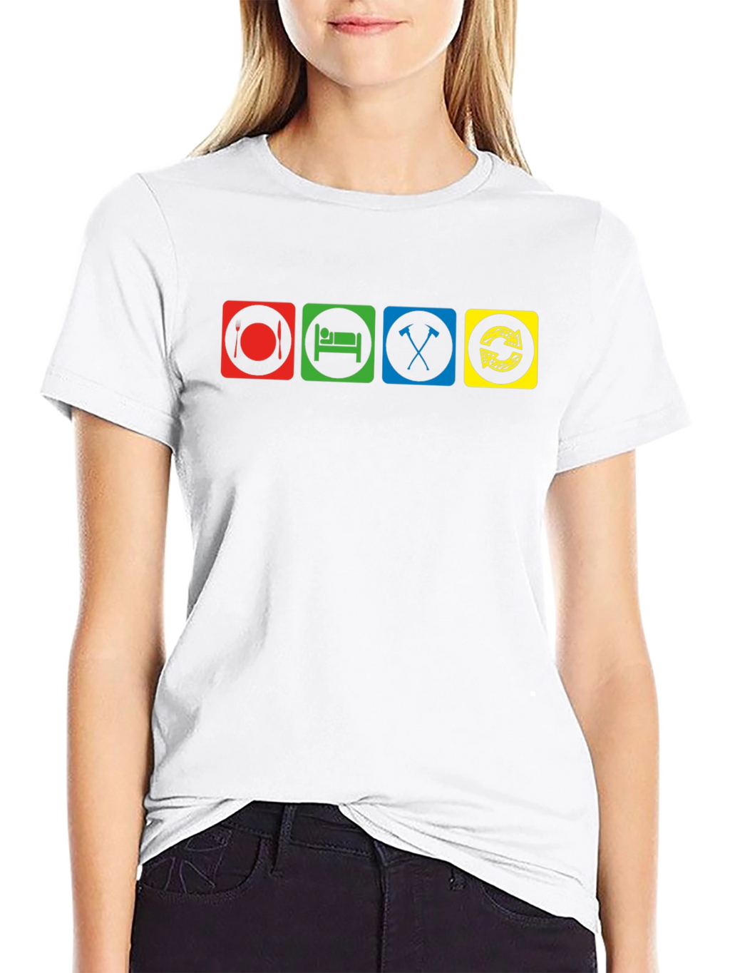 Eat Sleep Mine Repeat T-Shirt Funny Video Gamer Tee