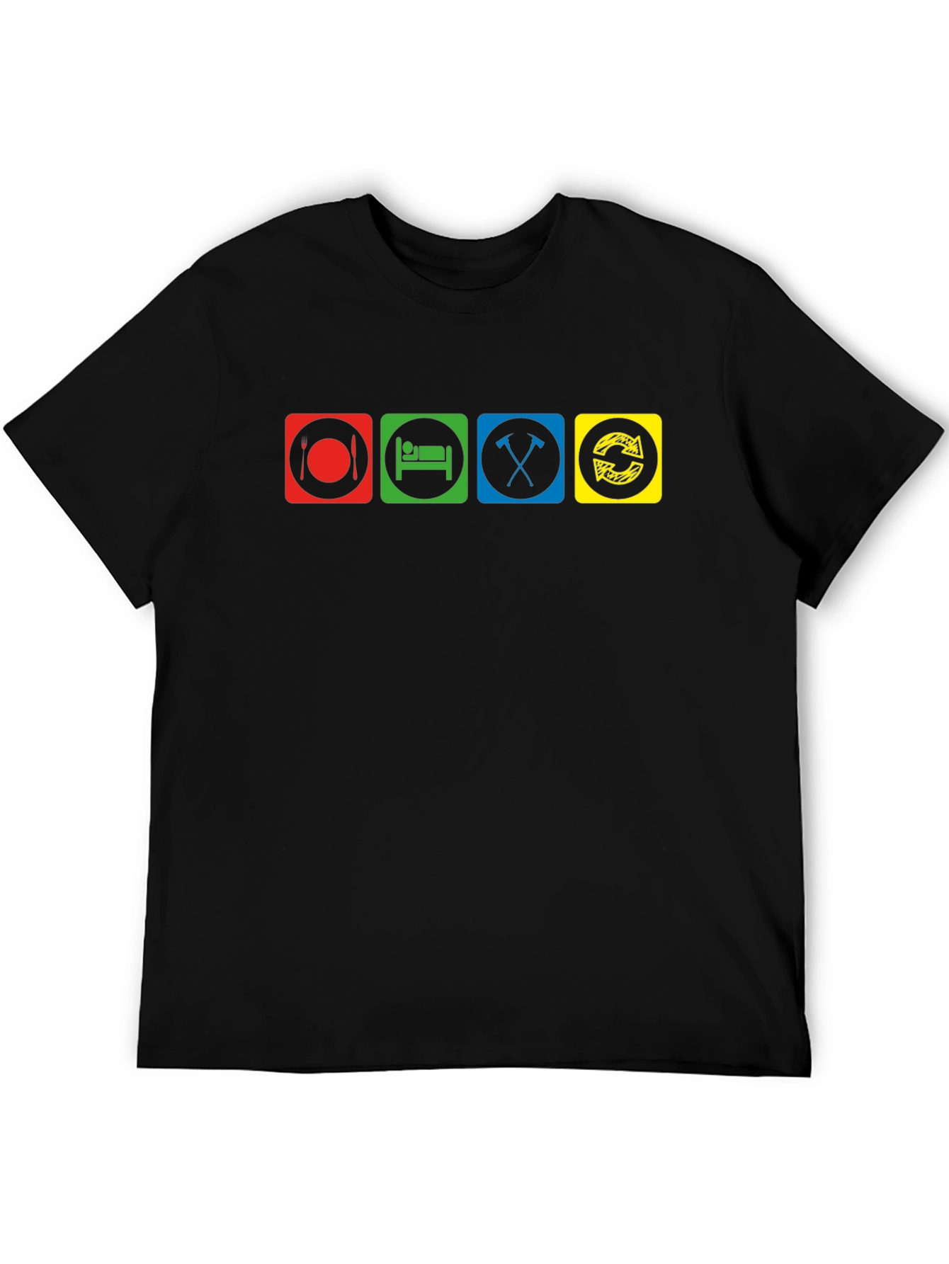 Eat Sleep Mine Repeat T-Shirt Funny Video Gamer Tee