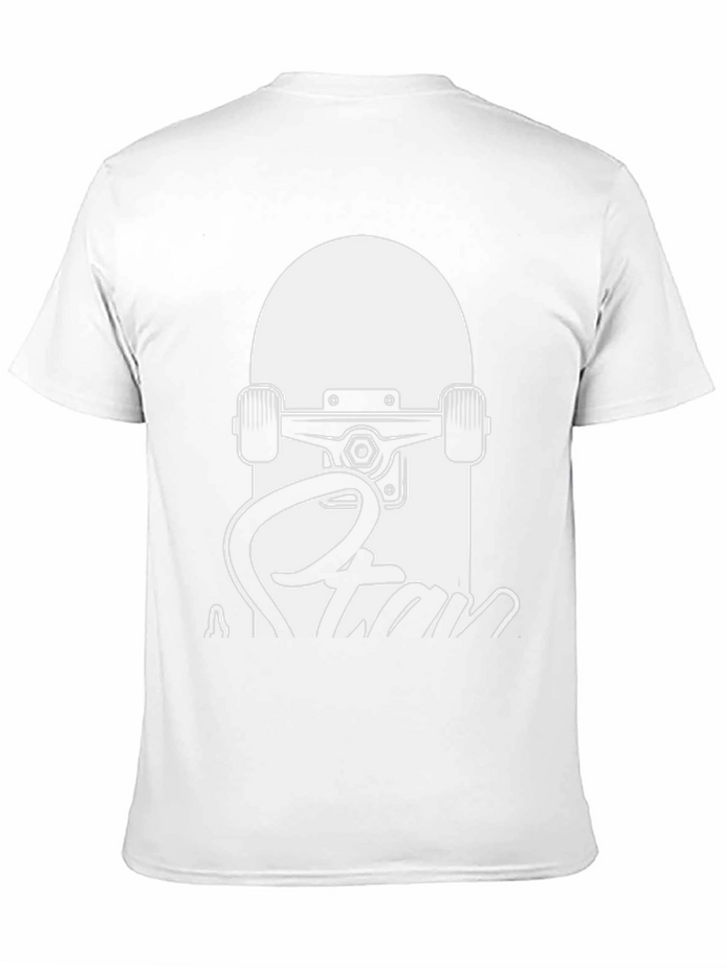 Skateboard Graphic Tee - Black Cotton T-Shirt