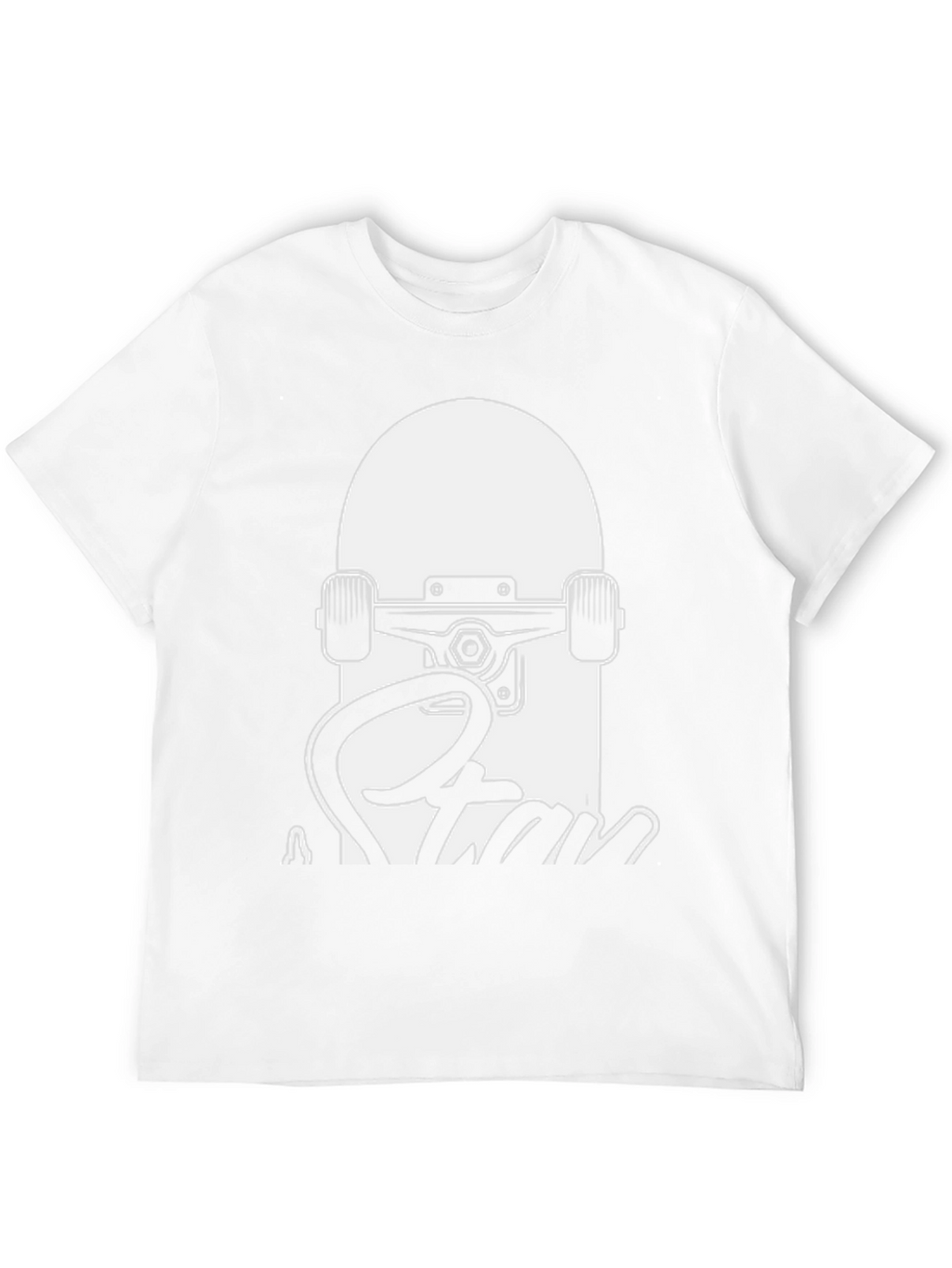 Skateboard Graphic Tee - Black Cotton T-Shirt
