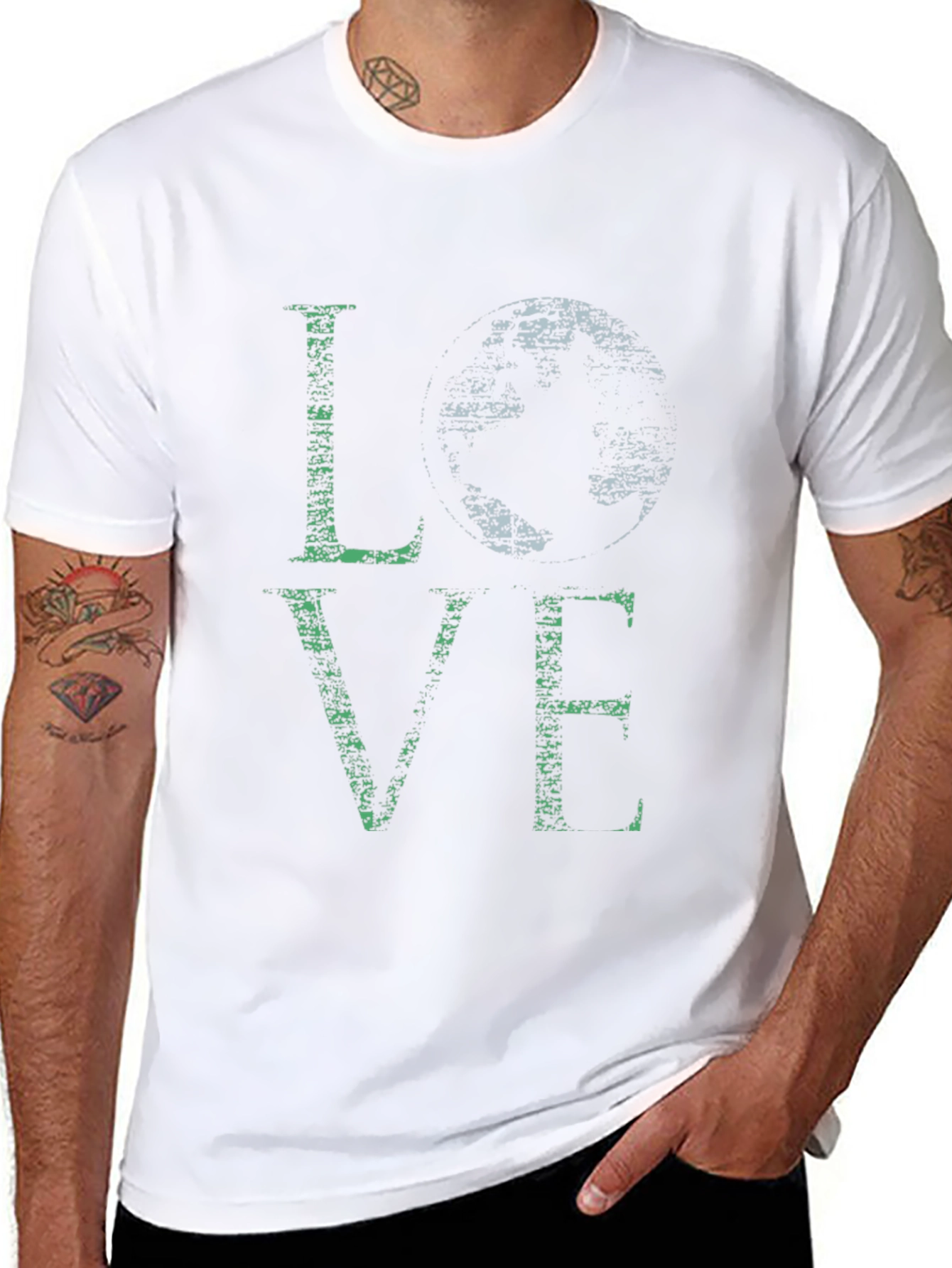 Love Shamrock Graphic Tee - Black Casual T-Shirt