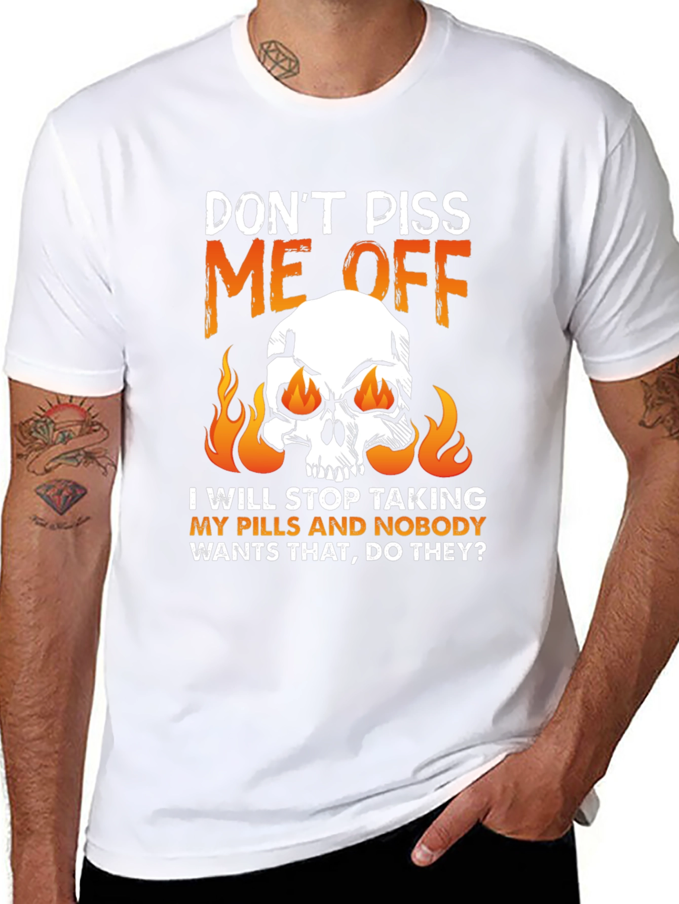 Dont Piss Me Off Skull Graphic Tee