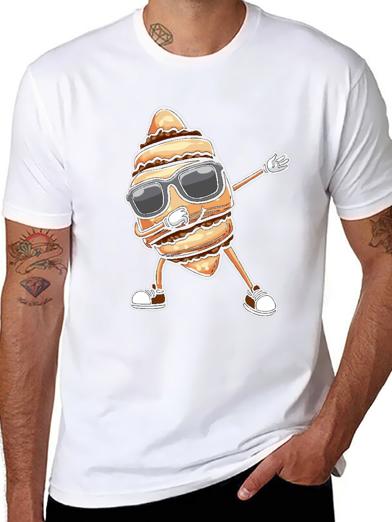 Dabbing Pastry Funny Graphic T-Shirt