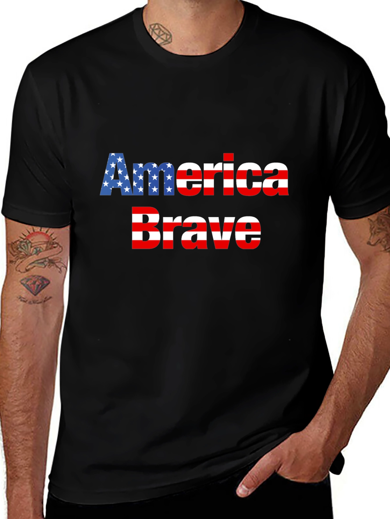 America Brave Patriotic Graphic Tee