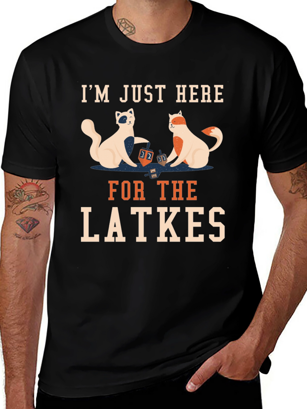 Latkes Cats T-Shirt - Holiday Fun