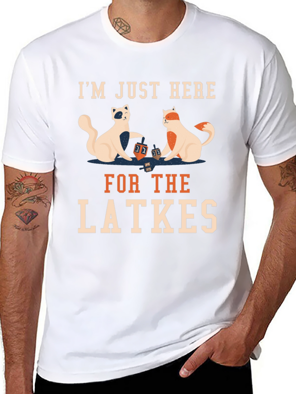 Latkes Cats T-Shirt - Holiday Fun