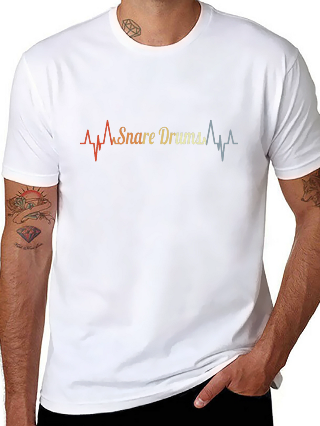 Snare Drums Heartbeat T-Shirt - Music Lover Tee