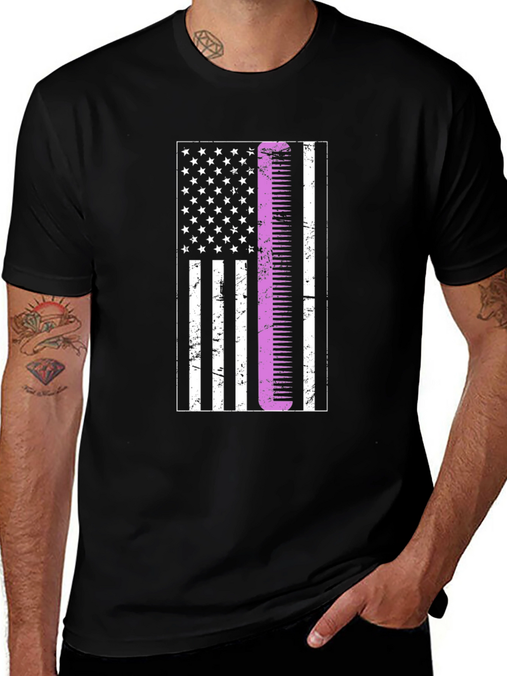 Barber American Flag T-Shirt