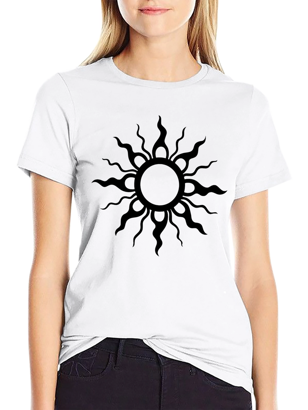 Black Sun Graphic Tee - Mens Casual Shirt