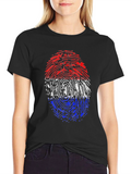 Fingerprint Flag Graphic Tee - Black
