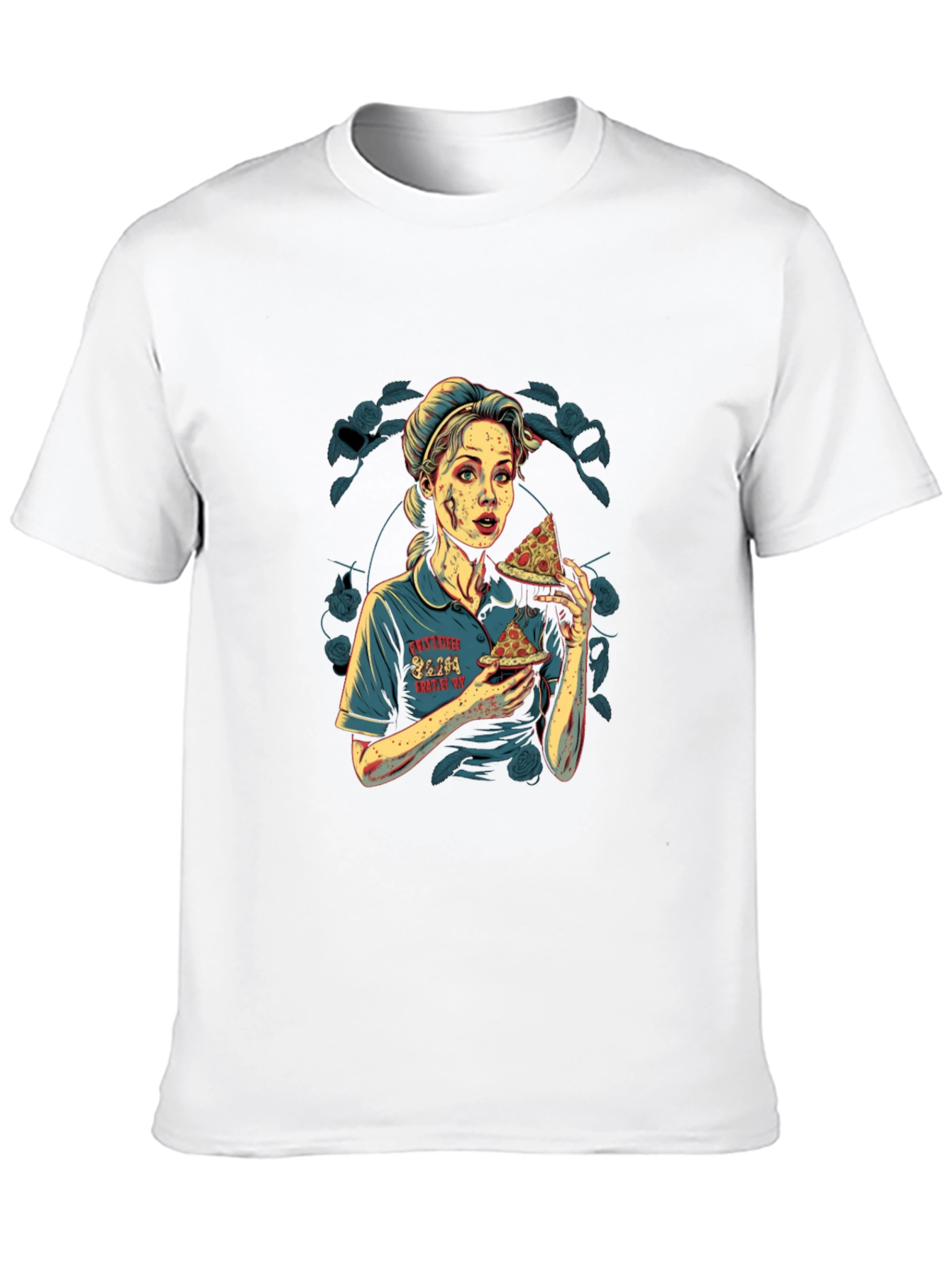 Zombie Pizza Lover Graphic Tee