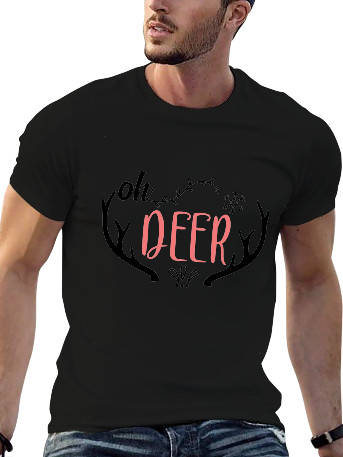 Oh Deer Graphic Tee - Holiday Season Shirt