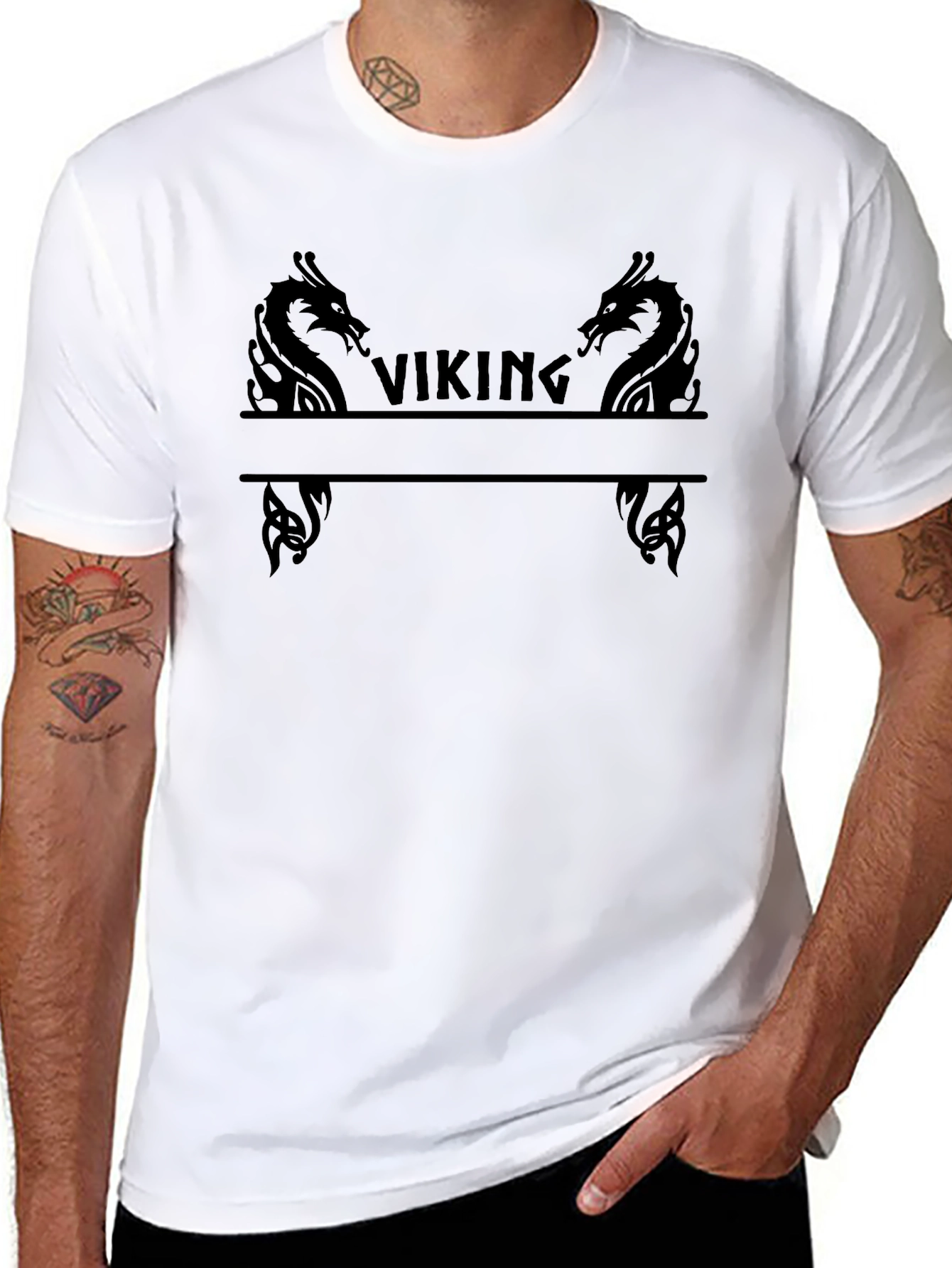 Viking Graphic Tee | Dragon Design